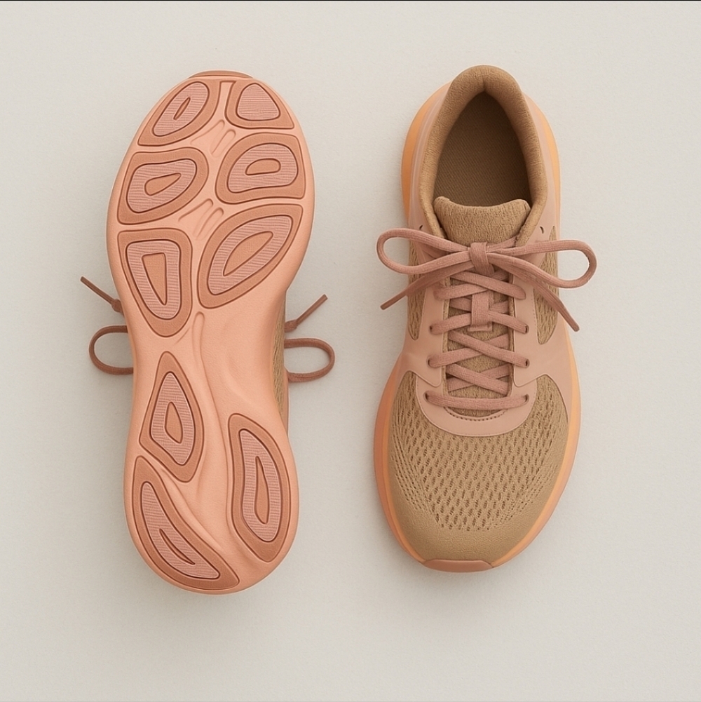 Lululemon Chargefeel Workout Low Sneakers Pink Beige Size 6 Running Training